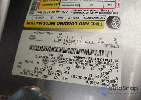 2021 Ford Expedition Xlt из США, поврежденный, VIN 1FMJU1HT1MEA86985